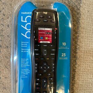 Logitech Harmony 665 10-Device Universal Remote - Black - Great Condition